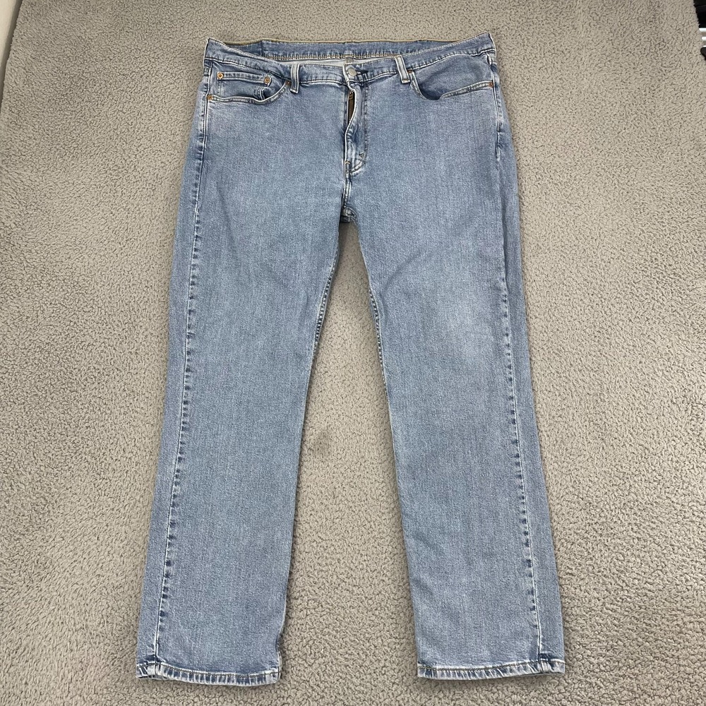 Levi's 514 Jeans Men 40x29 Blue Light Wash Slim Straight Denim